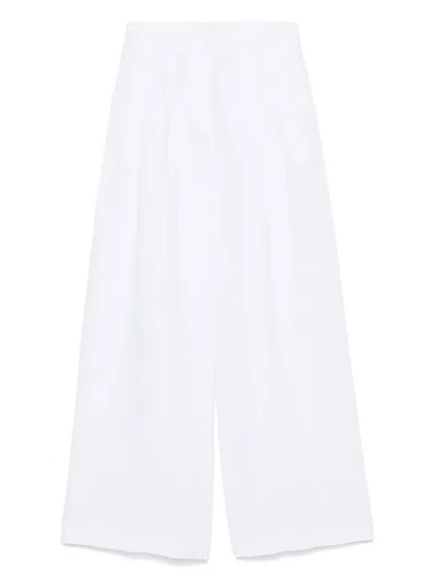 Peserico Linen Trousers In White