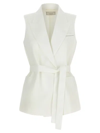 Peserico Linen Waistcoat Gilet White