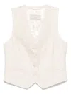 Peserico Linen Waistcoat In Neutrals