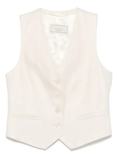 Peserico Linen Waistcoat In Neutrals
