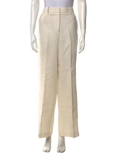 Pre-owned Peserico Linen Wide Leg Pants In Neutral