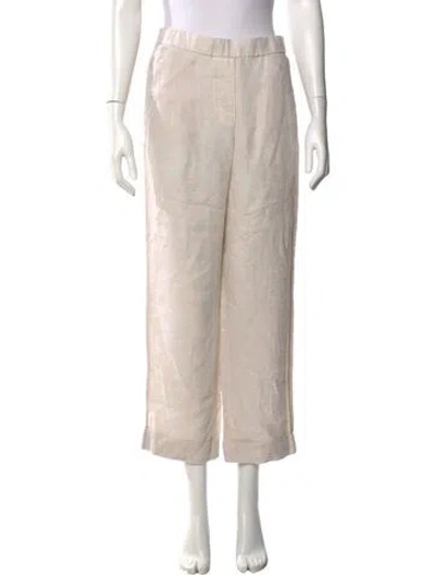 Pre-owned Peserico Linen Wide Leg Pants In Neutral