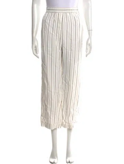 Pre-owned Peserico Linen Wide Leg Pants In Neutrals
