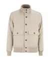 Peserico Ribbed-collar Flap-pocket Jacket In Neutral