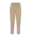Peserico Stretch Virgin Wool Trousers In Brown