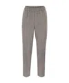 Peserico Virgin Wool Trousers With Lurex In Gray