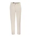 Peserico Chino Trousers In Stretch Cotton Gabardine In Neutral