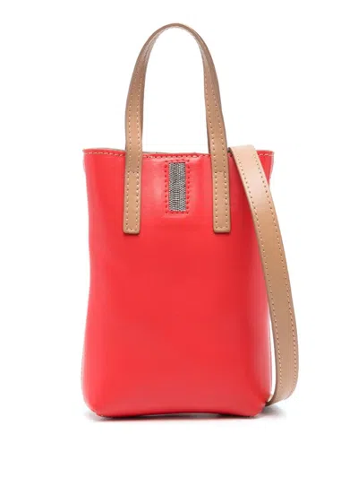 Peserico Logo-debossed Cross Body Bag In 922 Red