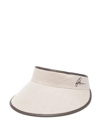 Peserico Logo-embroidered Visor In White