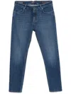 Peserico Regular Fit Washed Jeans In Blue In Blue