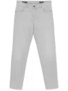 Peserico Logo-patch Jeans In Grey