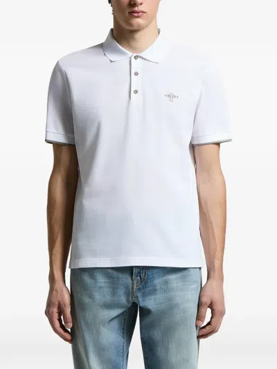 Peserico Pique Polo Shirt In White