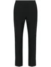 Peserico Logo-waistband Trousers In Grey