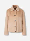 Peserico Long Coat In Brown