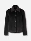 Peserico Button Jacket In Brown