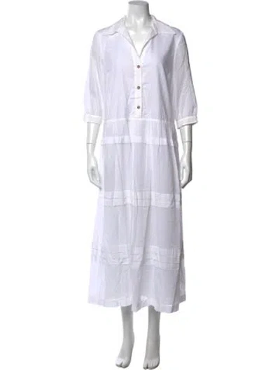 Pre-owned Peserico Long Dress In White