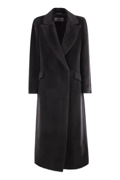 PESERICO PESERICO LONG-HAIRED COAT IN ALPACA AND WOOL