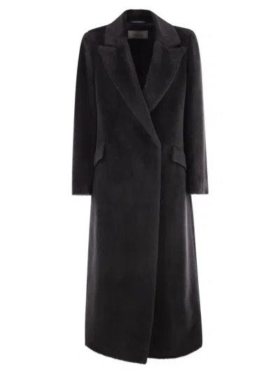 PESERICO LONG-HAIRED COAT IN ALPACA AND WOOL