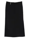 Peserico Belt-loops Midi Skirt In Black