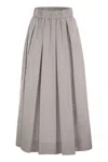 Peserico Women Long Skirt In Lightweight Canvas Parachute