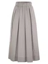 Peserico Women Long Skirt In Lightweight Canvas Parachute