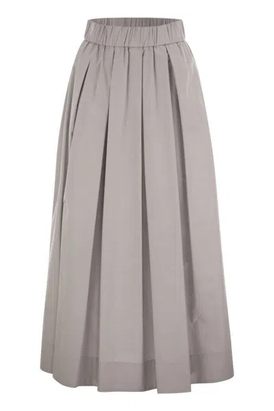 PESERICO PESERICO LONG SKIRT IN LIGHTWEIGHT CANVAS PARACHUTE