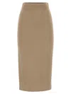 Peserico Knitted Skirt In Brown