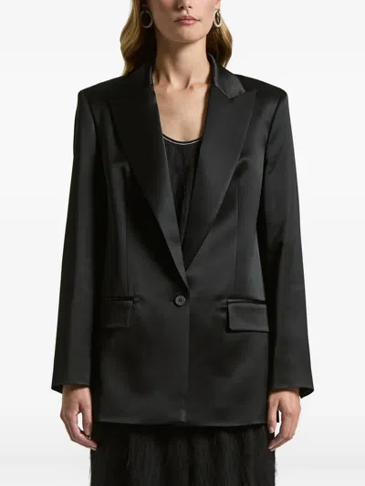 Peserico Long-sleeve Blazer In Black