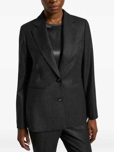 Peserico Long-sleeve Blazer In Gray