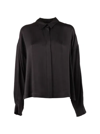 Peserico Long Sleeve Blouse In Black