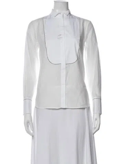 Pre-owned Peserico Long Sleeve Blouse In Neutrals