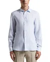 Peserico Long Sleeve Button Front Shirt In Atmosphere