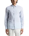 Peserico Long Sleeve Button Front Shirt In Atmosphere