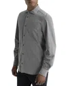 Peserico Long Sleeve Button Front Shirt In Granite