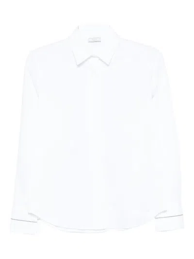 Peserico Long-sleeve Buttoned Shirt In Neutral