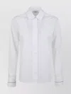 Peserico Long Sleeve Collared Blouse With Cuffed Sleeves In White