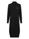Peserico Knit Dress With Long Sleeves And Ribbed Cuffs In Black