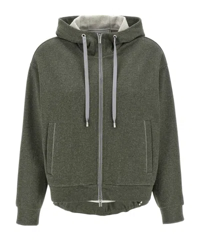 PESERICO PESERICO LUREX DRAWSTRING HOODIE