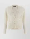 Peserico Tricot Cardigan Sweaters And Cardigans White In White