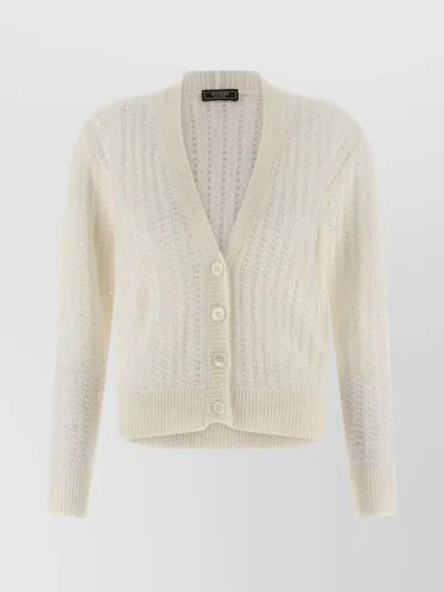 PESERICO LONG SLEEVE KNIT CARDIGAN V-NECKLINE