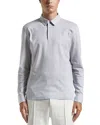 Peserico Long Sleeve Polo Shirt In Lunar Gray