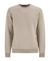 Peserico Long Sleeve Ribbed Sweater In Neutral