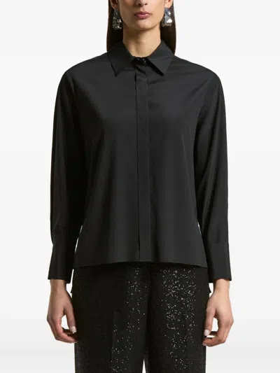 Peserico Long-sleeve Shirt In Black