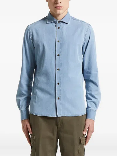 Peserico Long-sleeve Shirt In Blue