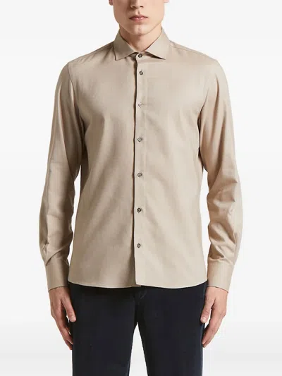 Peserico Long-sleeve Shirt In Neutral