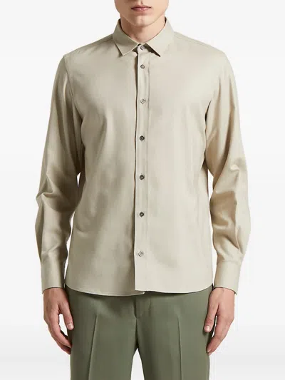 Peserico Long-sleeve Shirt In Neutral