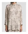 Peserico Beige Blouse Leaf Pattern Blouse In Neutral