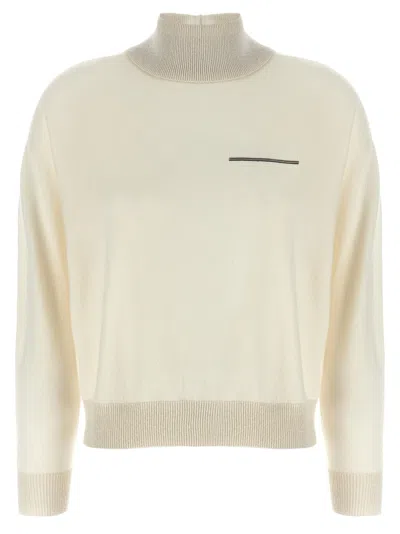 PESERICO PESERICO LUREX DETAILED TURTLENECK SWEATER