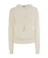 Peserico Pure Cotton Cordonet Jumper With Sequins In Nude