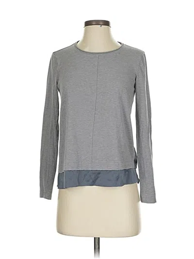 Pre-owned Peserico Long Sleeve Top Gray Crew Neck Tops